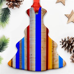 Colorful Wood And Metal Pattern Ornament (christmas Tree)  by FunnyCow