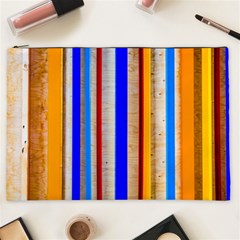 Colorful Wood And Metal Pattern Cosmetic Bag (xxl) by FunnyCow