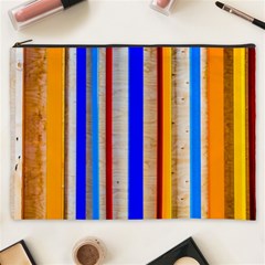 Colorful Wood And Metal Pattern Cosmetic Bag (xxxl) by FunnyCow