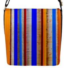 Colorful Wood And Metal Pattern Flap Messenger Bag (s) by FunnyCow