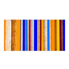 Colorful Wood And Metal Pattern Satin Wrap by FunnyCow