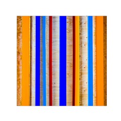 Colorful Wood And Metal Pattern Small Satin Scarf (square) by FunnyCow