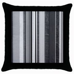 Shades Of Grey Wood And Metal Throw Pillow Case (black) by FunnyCow