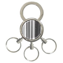 Shades Of Grey Wood And Metal 3-ring Key Chains by FunnyCow