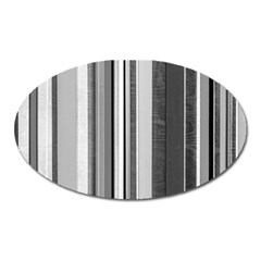 Shades Of Grey Wood And Metal Oval Magnet by FunnyCow