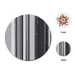 Shades Of Grey Wood And Metal Playing Cards (round)  by FunnyCow