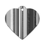 Shades Of Grey Wood And Metal Dog Tag Heart (One Side) Front