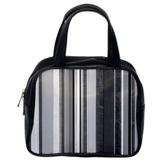 Shades Of Grey Wood And Metal Classic Handbags (one Side)