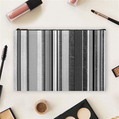 Shades Of Grey Wood And Metal Cosmetic Bag (large) by FunnyCow