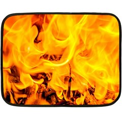 Fire And Flames Double Sided Fleece Blanket (mini)  by FunnyCow