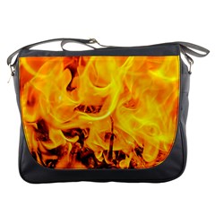 Fire And Flames Messenger Bags by FunnyCow