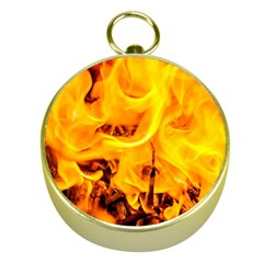 Fire And Flames Gold Compasses by FunnyCow