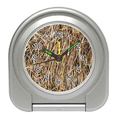 Dry Hay Texture Travel Alarm Clock by FunnyCow