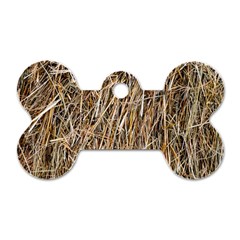 Dry Hay Texture Dog Tag Bone (two Sides) by FunnyCow