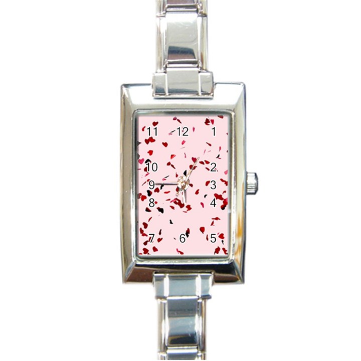 Love Is In The Air Rectangle Italian Charm Watch