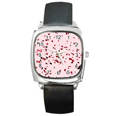 Love Is In The Air Square Metal Watch by FunnyCow