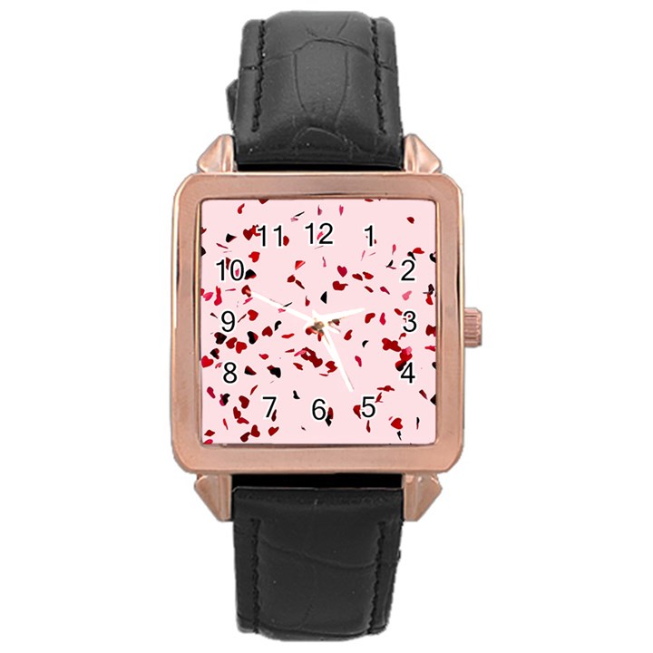 Love Is In The Air Rose Gold Leather Watch 