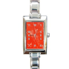 Grunge Red Tarpaulin Texture Rectangle Italian Charm Watch by FunnyCow