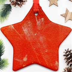 Grunge Red Tarpaulin Texture Ornament (star) by FunnyCow