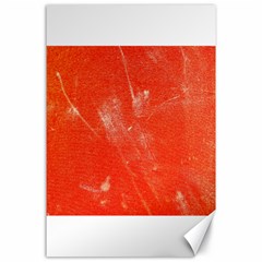 Grunge Red Tarpaulin Texture Canvas 24  X 36  by FunnyCow