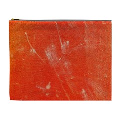 Grunge Red Tarpaulin Texture Cosmetic Bag (xl) by FunnyCow