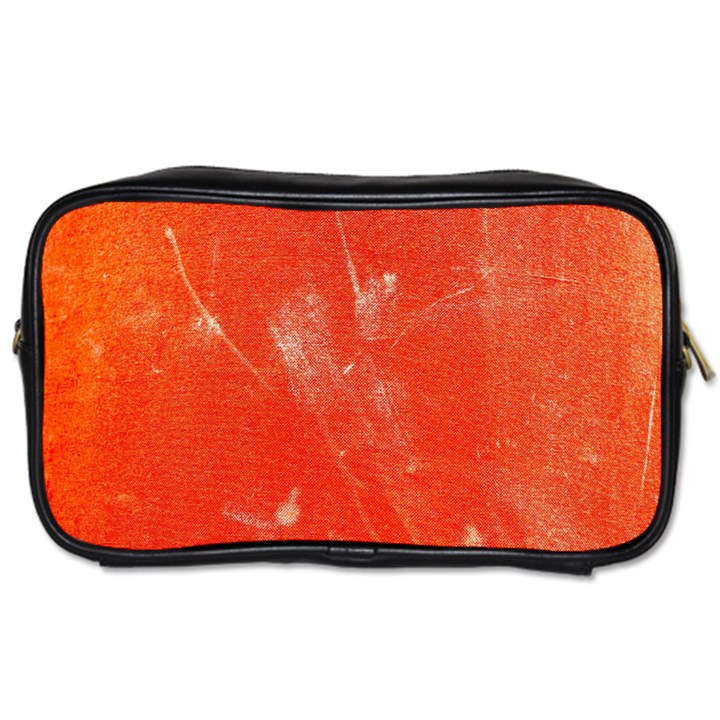 Grunge Red Tarpaulin Texture Toiletries Bags