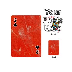 Grunge Red Tarpaulin Texture Playing Cards 54 (mini)  by FunnyCow