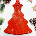 Grunge Red Tarpaulin Texture Christmas Tree Ornament (Two Sides) Front