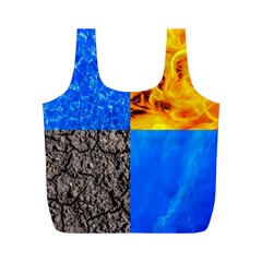 The Fifth Inside Vertical Pattern Full Print Recycle Bags (m)  by FunnyCow