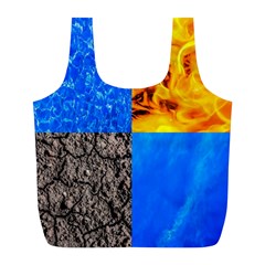 The Fifth Inside Vertical Pattern Full Print Recycle Bags (l)  by FunnyCow