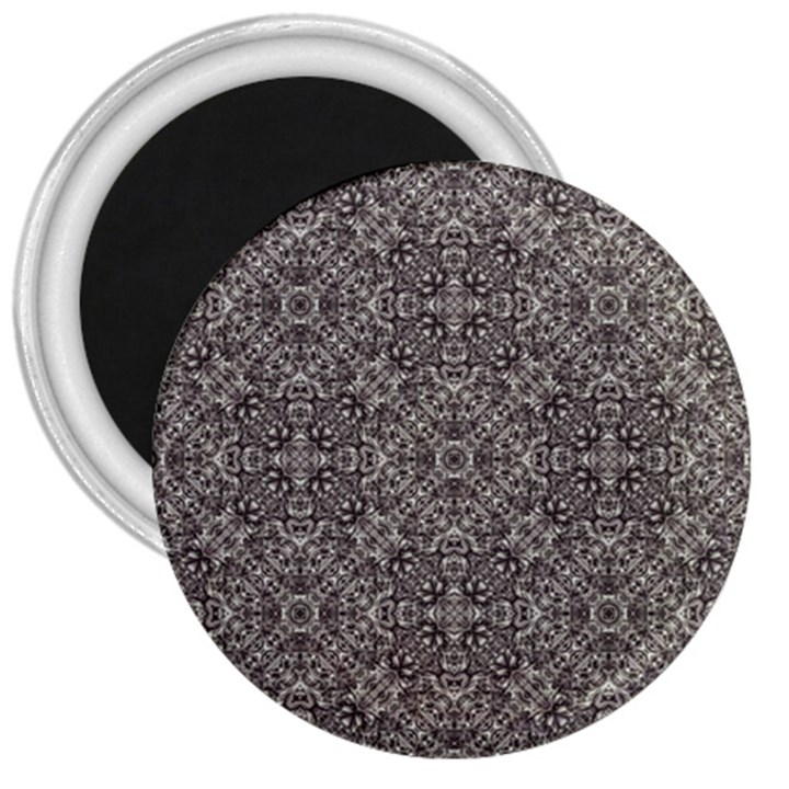 Luxury Modern Baroque Pattern 3  Magnets