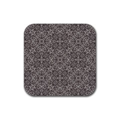 Luxury Modern Baroque Pattern Rubber Coaster (square)  by dflcprints