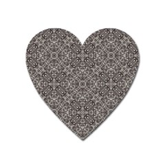 Luxury Modern Baroque Pattern Heart Magnet by dflcprints