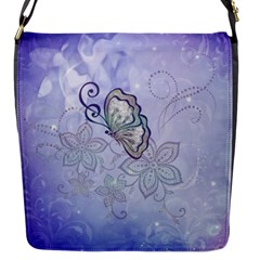 Wonderful Butterlies With Flowers Flap Messenger Bag (s) by FantasyWorld7