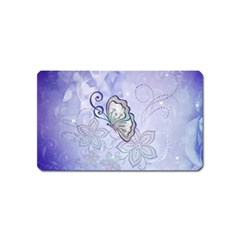 Wonderful Butterlies With Flowers Magnet (name Card) by FantasyWorld7