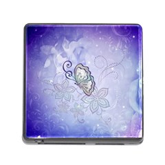 Wonderful Butterlies With Flowers Memory Card Reader (square 5 Slot) by FantasyWorld7