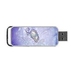 Wonderful Butterlies With Flowers Portable Usb Flash (two Sides) by FantasyWorld7