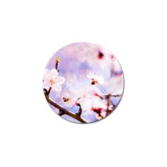 Pink Sakura Purple Background Golf Ball Marker by FunnyCow