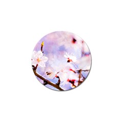 Pink Sakura Purple Background Golf Ball Marker (10 Pack) by FunnyCow