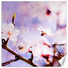 Pink Sakura Purple Background Canvas 12  X 12   by FunnyCow