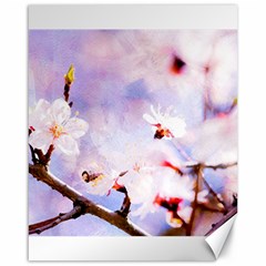 Pink Sakura Purple Background Canvas 16  X 20   by FunnyCow