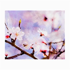 Pink Sakura Purple Background Small Glasses Cloth (2-side) by FunnyCow