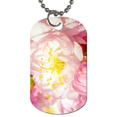 Pink Flowering Almond Flowers Dog Tag (two Sides) by FunnyCow