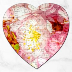 Pink Flowering Almond Flowers Jigsaw Puzzle (heart) by FunnyCow