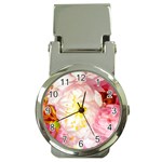 Pink Flowering Almond Flowers Money Clip Watches Front