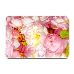 Pink Flowering Almond Flowers Small Doormat  by FunnyCow