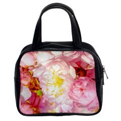 Pink Flowering Almond Flowers Classic Handbags (2 Sides) by FunnyCow