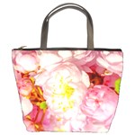 Pink Flowering Almond Flowers Bucket Bags Front