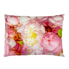 Pink Flowering Almond Flowers Pillow Case by FunnyCow