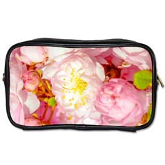 Pink Flowering Almond Flowers Toiletries Bags 2-side by FunnyCow